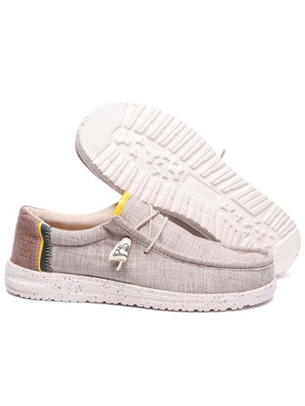 Men Breathable Lightweight Lace Up Loafers, Leisure Outdoor Fabric c