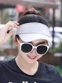 素色遮陽帽 - 白色 - 查看 4