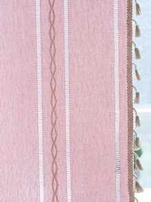 1入組多種素色刺繡&鏤空窗戶窗簾 - 彩色 - 查看 6