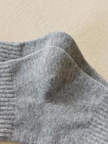 3pairs Women Solid Casual Crew Socks For Daily Life, Fall