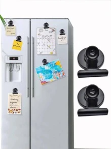 2入組素色黑色磁性夾，家用極簡素色防水照片夾 - 黑色 - 查看 5