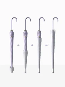 1pc Clear Umbrella Storage Cover - White - View 2