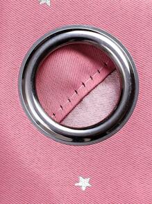 星形圖案單片窗簾，臥室和客廳現代滌綸單片窗簾 - 粉色 - 查看 5