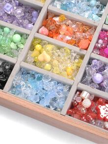 1入組創意心和蝴蝶DIY配飾適合女士DIY首飾製作 - 黑與白 - 查看 2