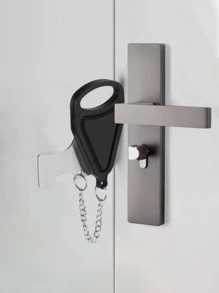 1pc Stainless Steel Anti-theft Lock, Modern Portable Portable Anti-Theft Lock For Home - Black - View 1