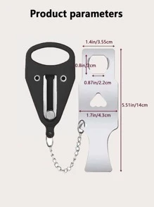 1pc Stainless Steel Anti-theft Lock, Modern Portable Portable Anti-Theft Lock For Home - Black - View 7