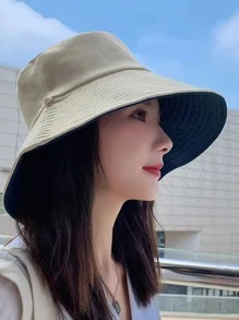 Minimalist Reversible Bucket Hat - Black - View 2