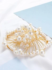 1入組人造珍珠裝飾蛋糕裝飾，現代人造珍珠裝飾蛋糕婚禮、派對裝飾