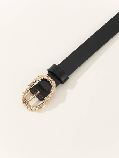 1 Stück Damen Lässig, Mode, Sommer Neuer Stil, Goldener Twist Schnalle Gürtel Sommer, Schule Herbst, Herbst, Halloween