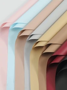 20入組素色禮品包裝紙現代派對用防水禮品包裝紙 - 白色 - 查看 2