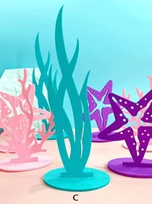 2入組海星設計裝飾用品現代星形裝飾物品適用於家庭裝飾用品 - 彩色 - 查看 4