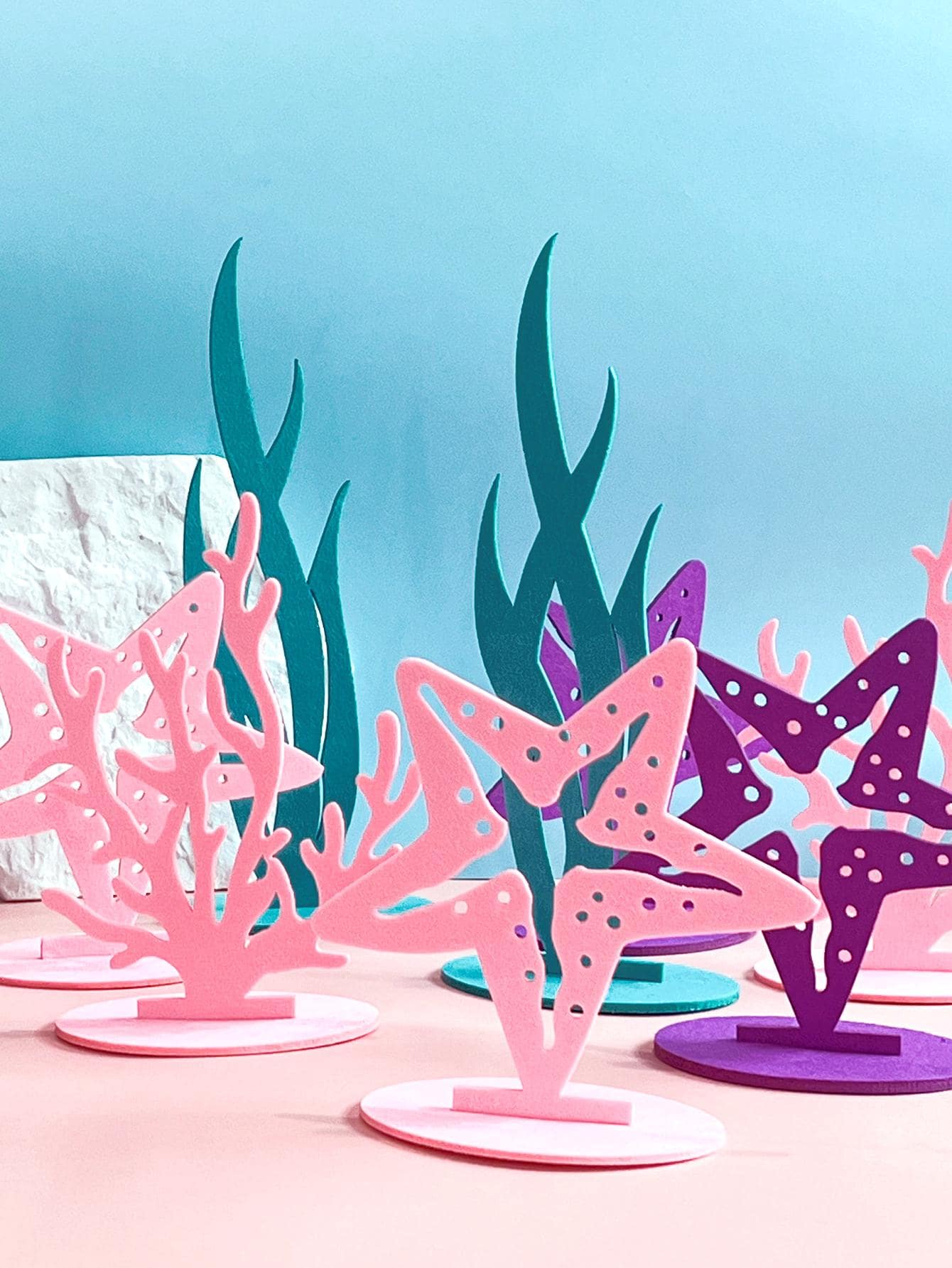 2入組海星設計裝飾用品現代星形裝飾物品適用於家庭裝飾用品 - 彩色 - 查看 1