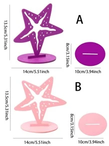 2入組海星設計裝飾用品現代星形裝飾物品適用於家庭裝飾用品 - 彩色 - 查看 7