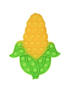 Corn Shaped Push Pop Bubble Fidget Toy - Multicolor - View 1