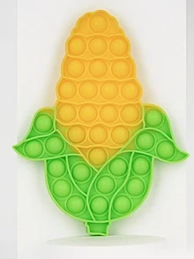 Corn Shaped Push Pop Bubble Fidget Toy - Multicolor - View 4