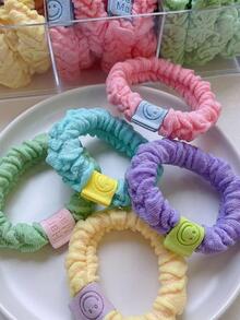 50pcs Letter Embossed DIY Sewing Label, Yellow Decorative Tag For Clothing, Bag - Yellow - View 5