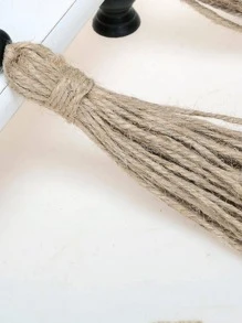 1 pieza Decoración de borlas con cuentas, decoración colgante de madera negra para el hogar, mejor regalo - Negro - Ver 3