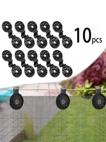 10pcs Black Board Clip, Plastic Portable Net Clip For Garden - Black - View 1