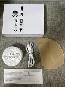 1入組帶USB塑料檯燈，適用於臥室現代橄欖球設計3DLED檯燈 - 彩色 - 查看 8