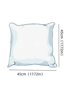 1pc Simple Geometric Pattern Light Grey Fluffy Decorative Pillow, Modern Soft Throw Pillow For Household - Light Grey - View 2