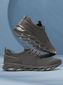 Damyuan  Men's Running Shoes Walking Trainers Sneakers Athletic Gym Fitness Sport Shoes Lightweight Casual Working Jogging Outdoor Shoe - Màu xám đen - Xem 5