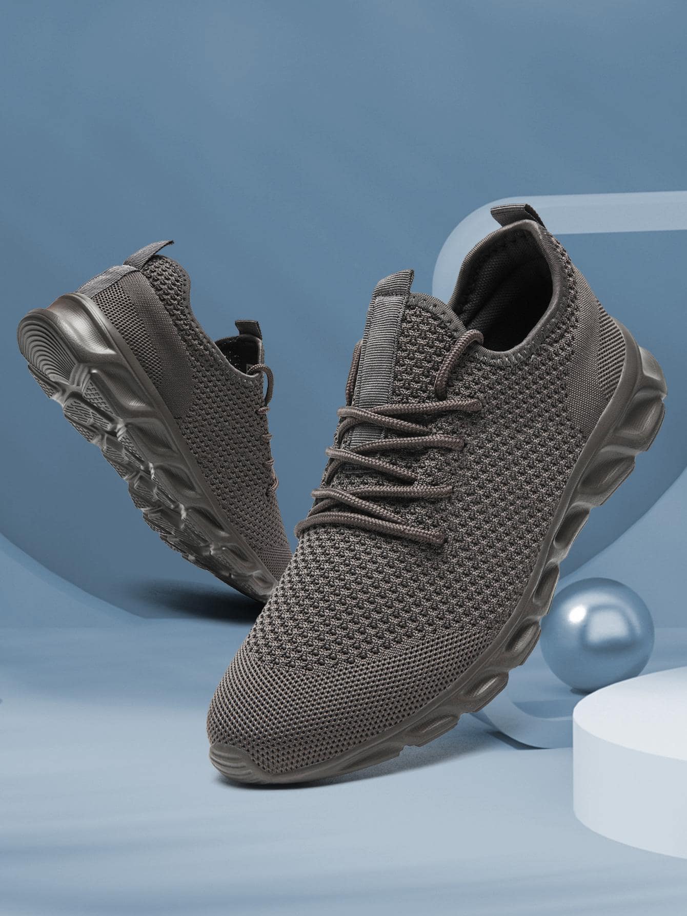 Damyuan  Men's Running Shoes Walking Trainers Sneakers Athletic Gym Fitness Sport Shoes Lightweight Casual Working Jogging Outdoor Shoe - Màu xám đen - Xem 1