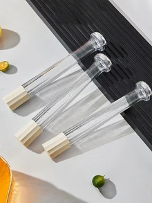 1 pieza Machacador ABS fruta modernista manual fruta para cocina - transparente - Ver 1