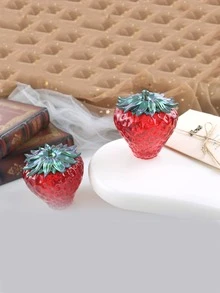 1pc Silicone Mold, Minimalist Strawberry Design DIY Silicone Mold For Crafts - White - View 4