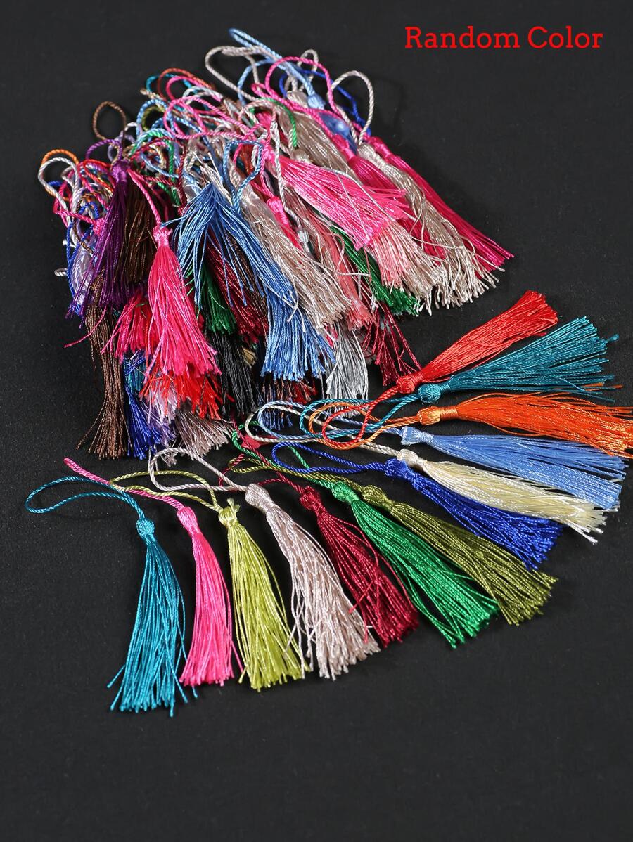 100 Cái/bộ Boho Tua Rua Tự Làm Mặt Dây Chuyền Cho Nữ Để Tự Làm Trang Sức - Nhiều màu - Xem 1