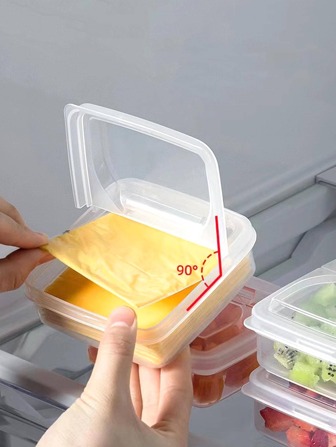 1入組透明黃油起司收納盒,便攜冰箱水果蔬菜保鮮收納盒,黃油密封收納帶蓋,黃油奶酪切片機冰箱收納盒,家庭廚房用品