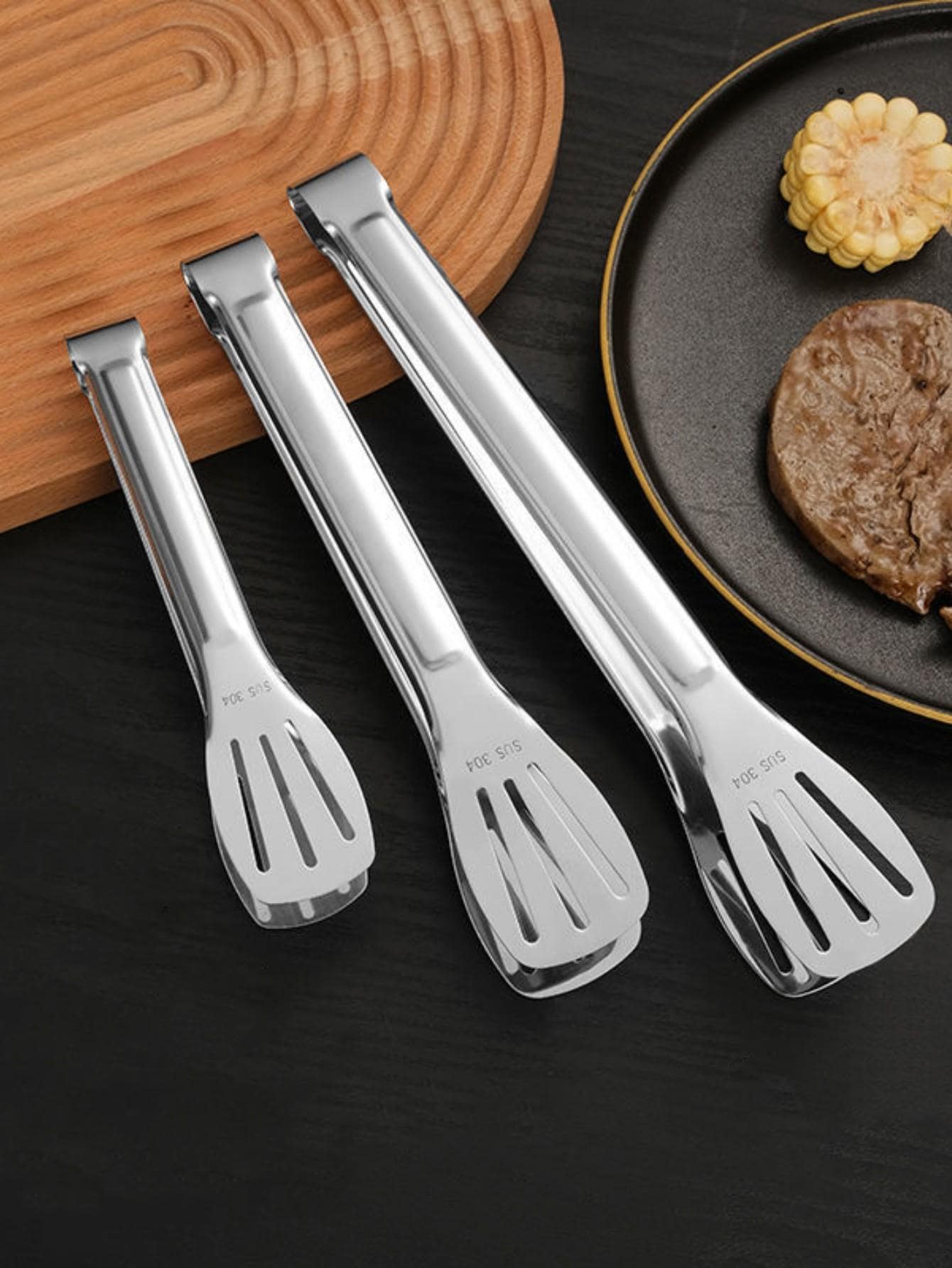 1入組不銹鋼食物夹