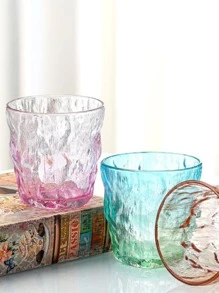 1-Gói Glacier Texture Glasses, Pink Home Mugs, Gift - Màu Hồng Tươi - Xem 6