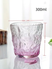 1-Gói Glacier Texture Glasses, Pink Home Mugs, Gift - Màu Hồng Tươi - Xem 2