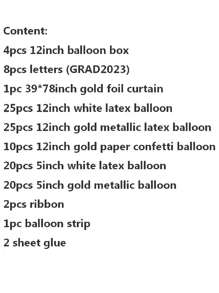 118pcs/set Balloon Box & Latex Balloon Set, Modern Mixed Pattern Decorative Balloon & Storage Box For Party - White - View 2