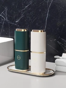 1入組字母圖案牙刷收納盒 - 粉色 - 查看 6