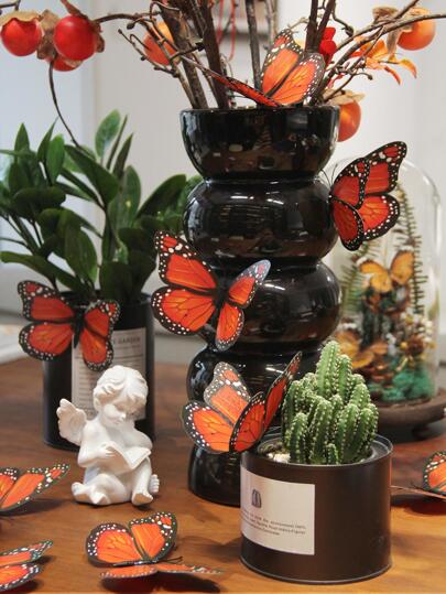 12 szt. naklejek 3D z motylem, naklejki, naklejka ścienna, naklejka winylowa do dekoracji domu, wiosenne dekoracje odświeżające dom, naklejki dekoracyjne Rama, prezenty urodzinowe, ukończenie szkoły