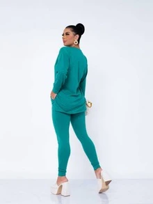 Women Two-piece Outfits - Baby Blue - View 2