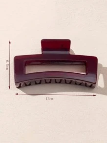 1 szt. Kobiety Solidny prostokąt Modny pazur do włosów na co dzień - Burgund - Zobacz 3