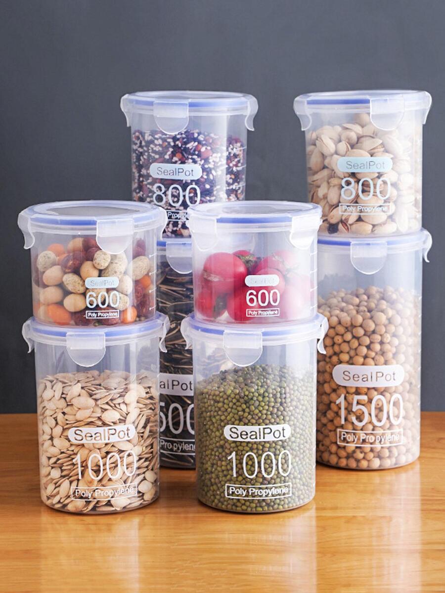 1入組字母圖案食物儲藏盒 - 無色 - 查看 1