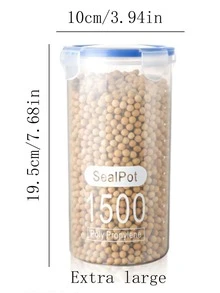 1入組字母圖案食物儲藏盒 - 無色 - 查看 11