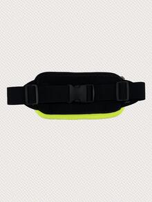 1pc Striped Running Waist Bag - Yellow - View 2