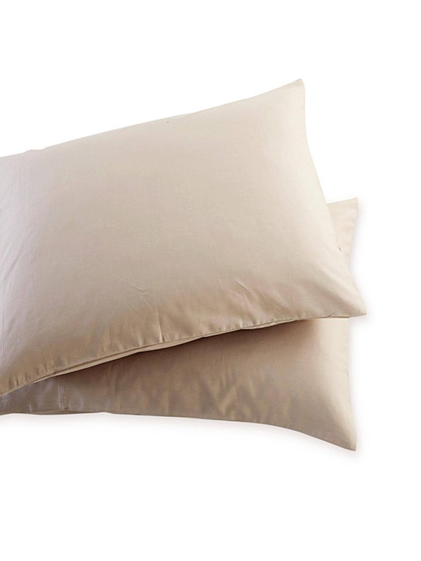 2pcs Solid Pillowcase Without Filler, Minimalist Woven Fabric Pillow Cover For Home