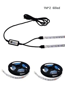 1pc App Controlled Smart RGB Led Strip Light For Party And Bedroom Decoration, 2m/6m/10m And 60/180/300 Lights - Multicolor - View 6