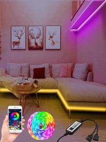 1pc App Controlled Smart RGB Led Strip Light For Party And Bedroom Decoration, 2m/6m/10m And 60/180/300 Lights - Multicolor - View 1
