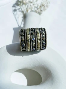 Nhẫn trang trí đá rhinestone - Đồng - Xem 3