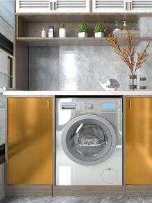 1pc PVC Cabinet Sticker, Modernist Gold Waterproof Oil-proof Refrigerator Sticker For Kitchen - Gold - View 10