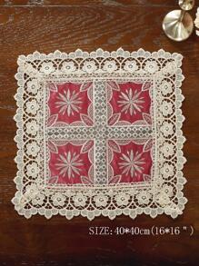 1 Máy Tính Thiết Kế Ren Bàn Á Hậu, Hiện Đại Polyester Bàn Bếp Á Hậu Để Trang Trí Bàn - Màu Đỏ Sâu - Xem 6