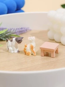 3 vật trang trí bằng Polyresin, đồ trang trí thiết kế hình mèo hiện đại làm quà tặng tuyệt vời nhất cho gia đình - Nhiều màu - Xem 6