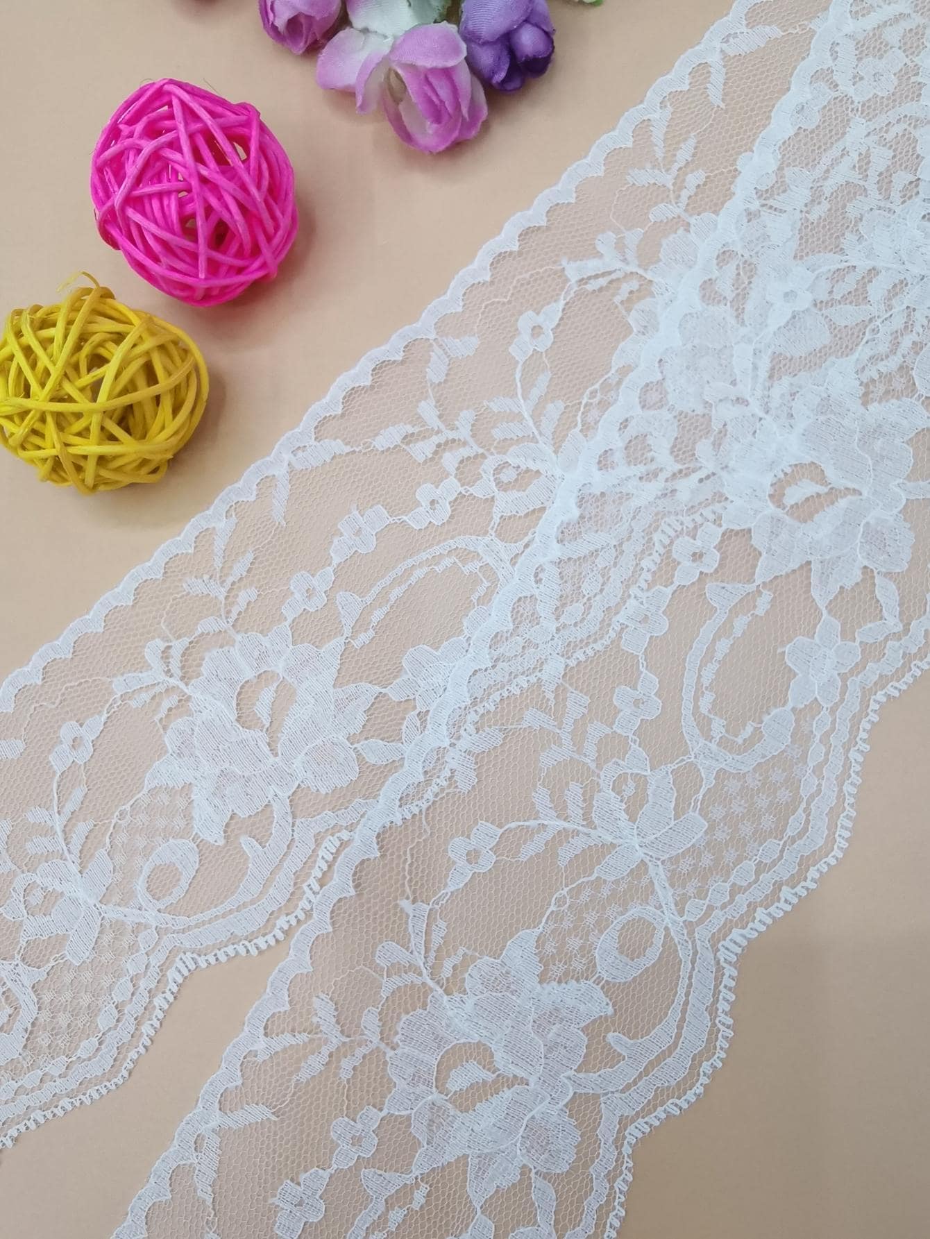 1 件 9m Diy 服裝配飾蕾絲邊 - 白色 - 查看 1