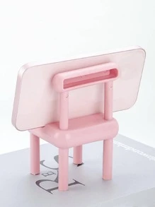 1入組迷你椅子設計照相亭道具，派對用現代素色塑料照相亭配件 - 粉色 - 查看 3